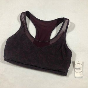 NEW Jockey Womens Medium Sports Bra Print Mesh NWT $36